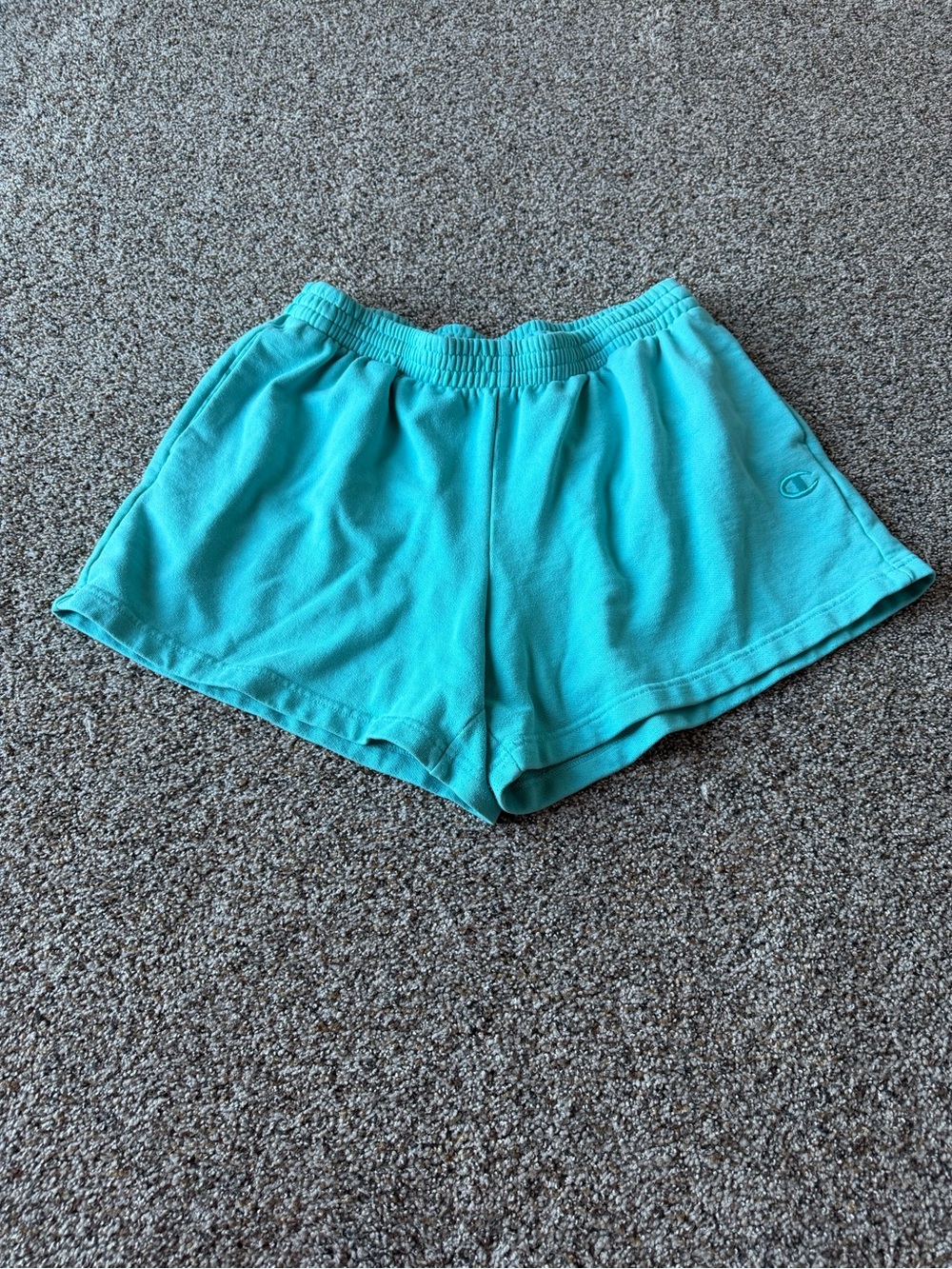 Champion Authentic Athleticwear Womens Large Turquoise Aqua Lounge Sweat Shorts